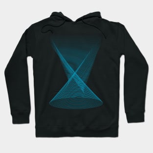 Spiral graphic in black and blue Hoodie